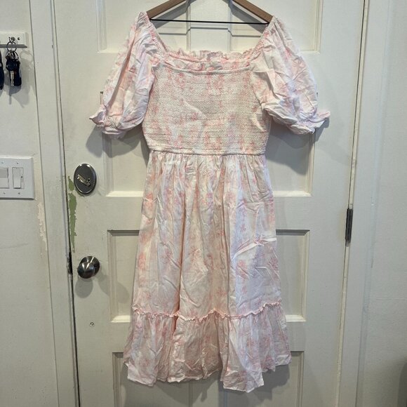 Ivy City Co Dresses & Skirts - Ivy City Co / Pink Floral Midi Dress / XXL